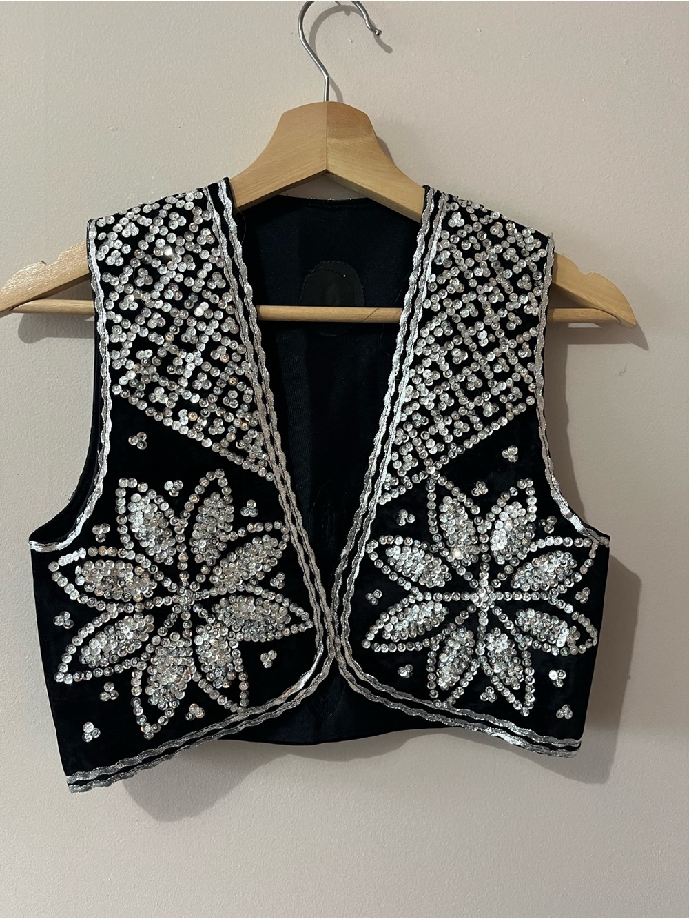 Vintage Beaded Sequin Vest - Size Extra Small